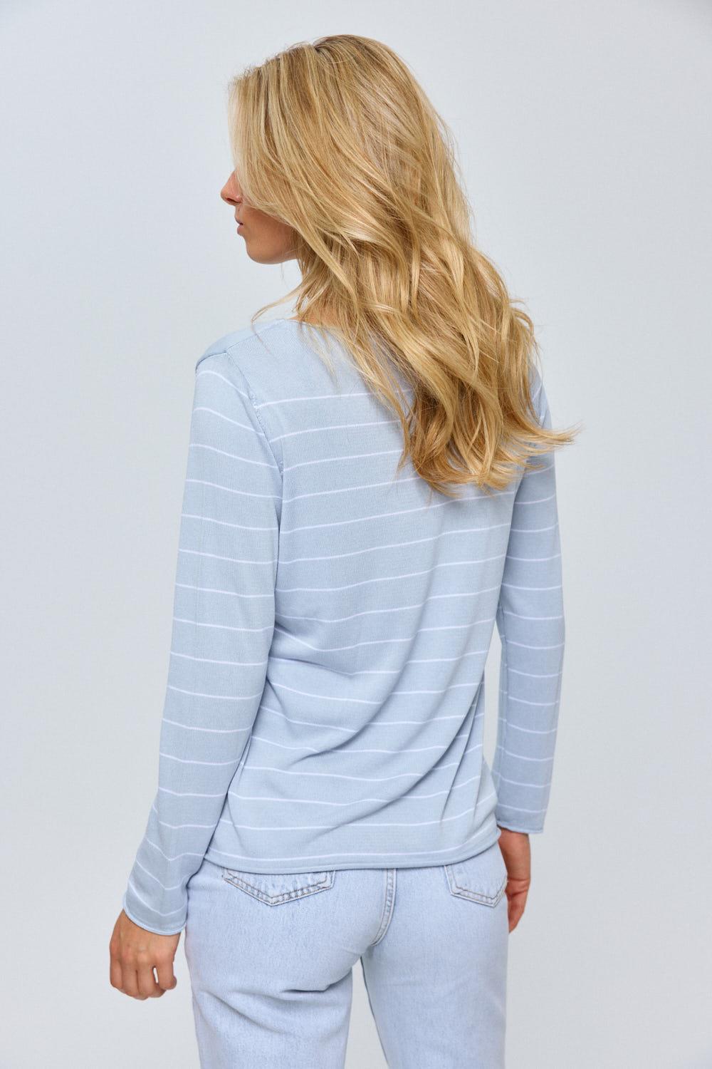 Skyline Striped Knit Blouse