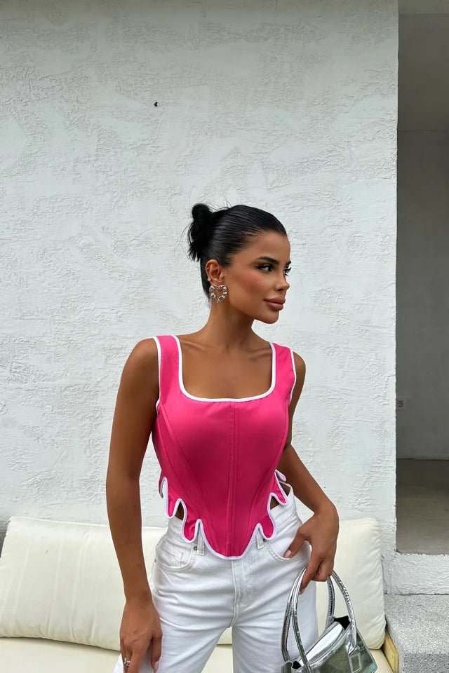 Fuchsia statement croptop