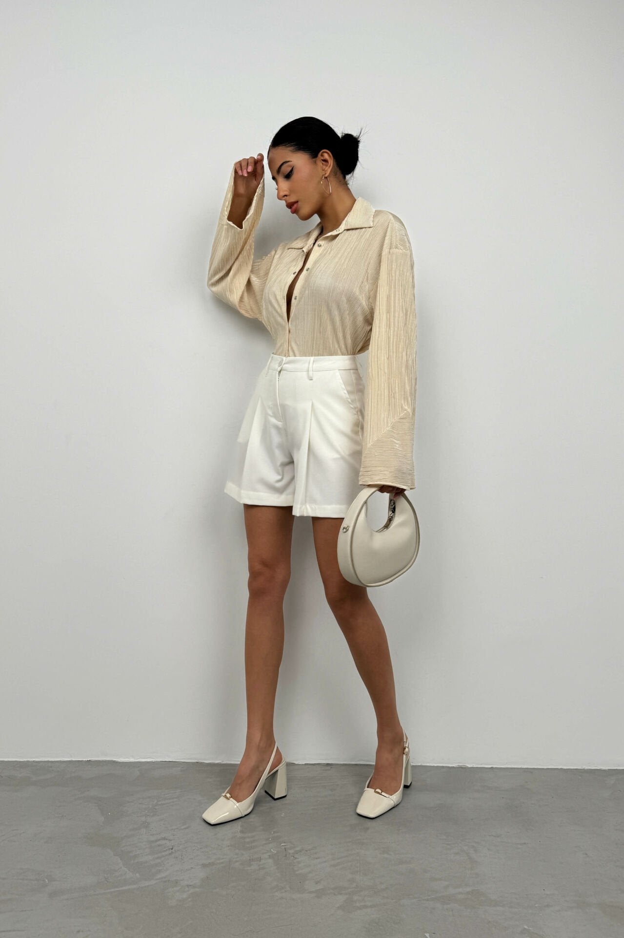 Textured Elegance Oversized Shirt